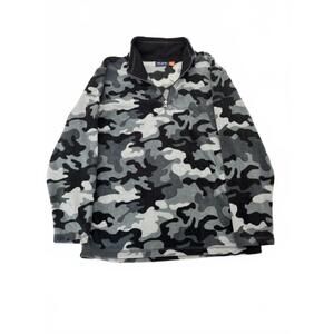 PLACE Boys' XL (14) Camouflage Fleece Quarter-Zip Pullover